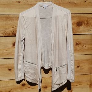 Suede blazer with silver hardware
